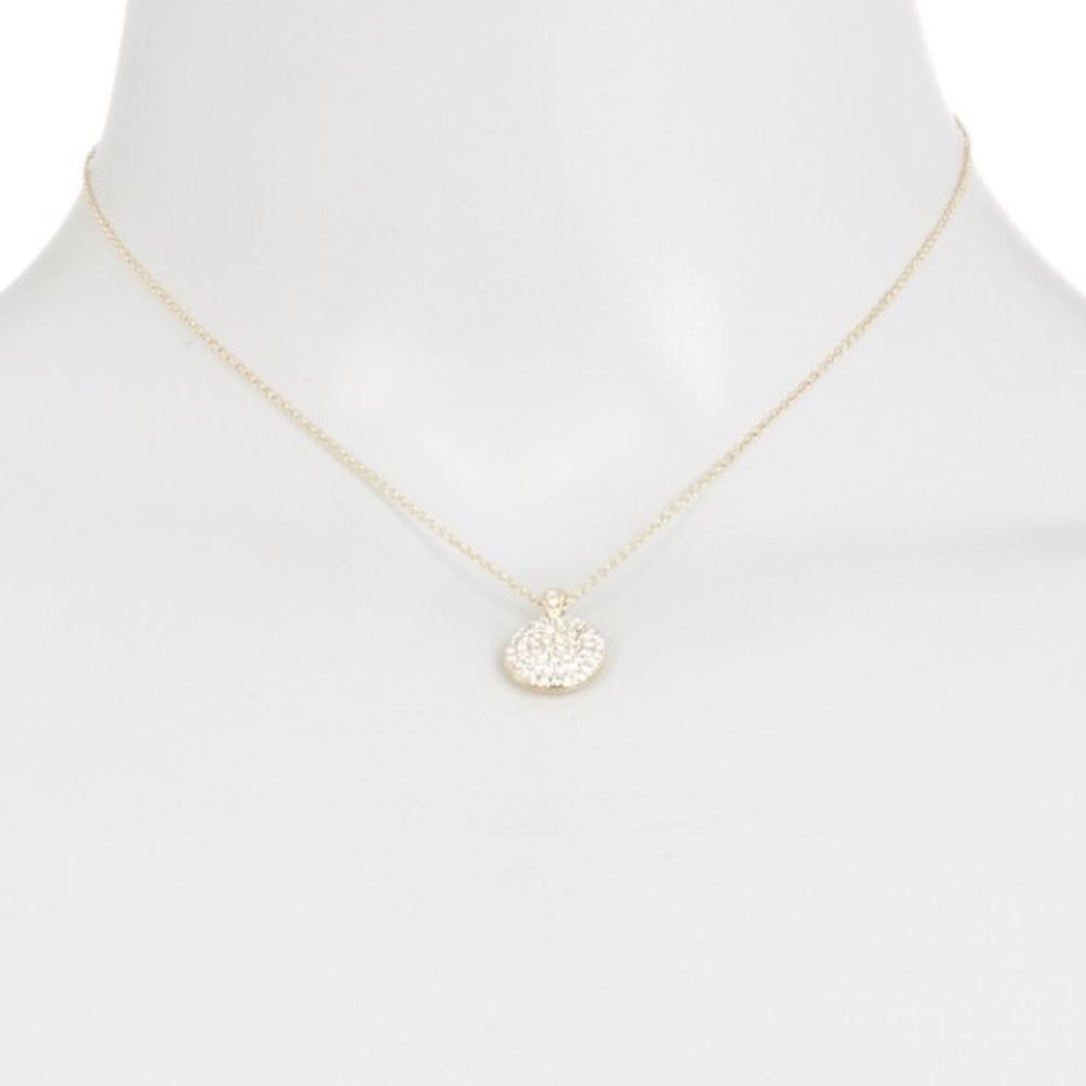 Nadri 18ktGold Plated necklace w Pave pendant! NIB
